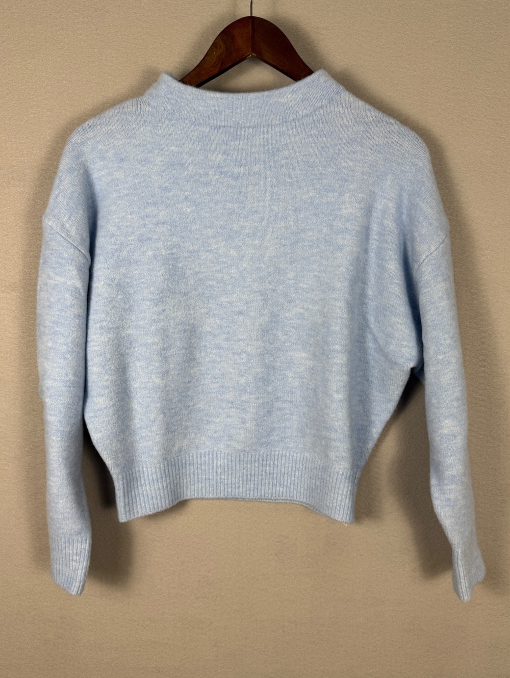 ZARA Women's Small Pullover Knit Sweater Light Blue